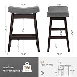 Cozyman Bar Stools Set of 3, Barstools with Sturdy