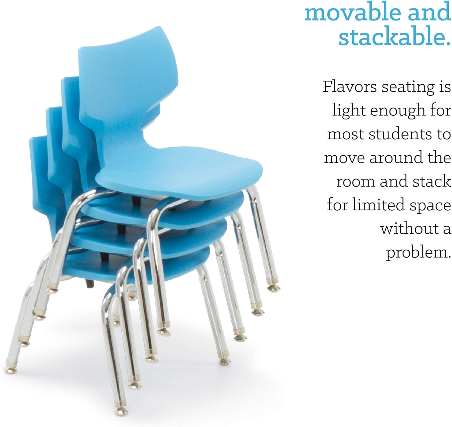 Smith System 11848 Flavors Stack Chair, 16 inch, Apple: Furniture & Decor