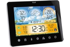 Onythral Weather Forecast Station, Wireless Indoor Outdoor Digital Thermometer Hygrometer with 6-12 Hours Future Prediction a