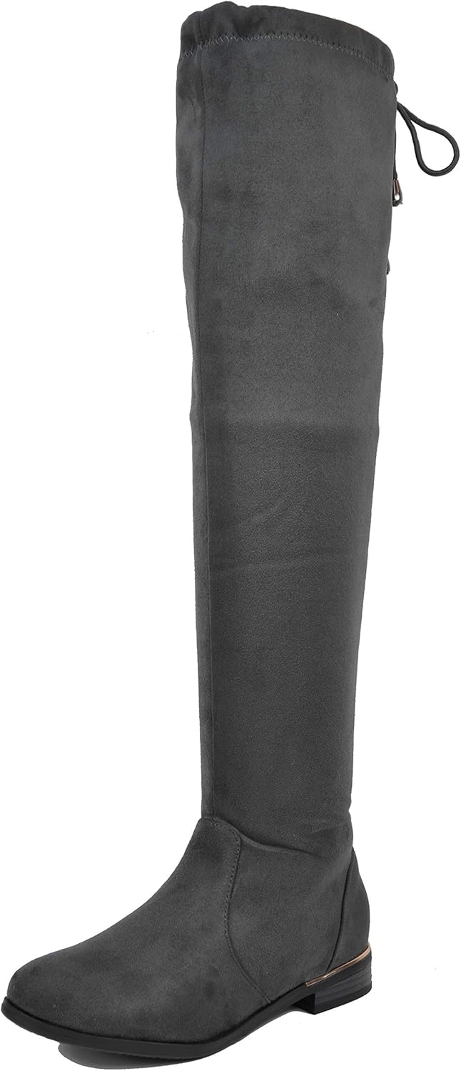 flat platform thigh high boots