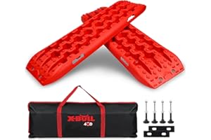 X-BULL New Recovery Traction Tracks Sand Mud Snow Track Tire Ladder 4WD (Red,3gen)