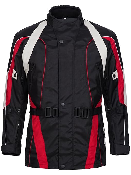 Limitless Herren Motorradjacke mit Protektoren und Reflektoren - Motorrad Jacke Cordura Textil - wasserdicht Winddicht Schwar