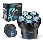 PRITECH Head Shaver for Bald Men - Effortless 6D Floating Shave,Electric Head Shavers for Men & Bald Head Shavers,Waterproof Cordless Razor for Smooth Scalp,Face & Perfect Beard,2-Speed,80Min Runtime