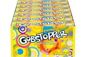 Wonka Gobstopper Everlasting Candy, Jawbreaker Candy, 1.77 Ounce Treat-Size Theater Candy Boxes (Pack of 24)