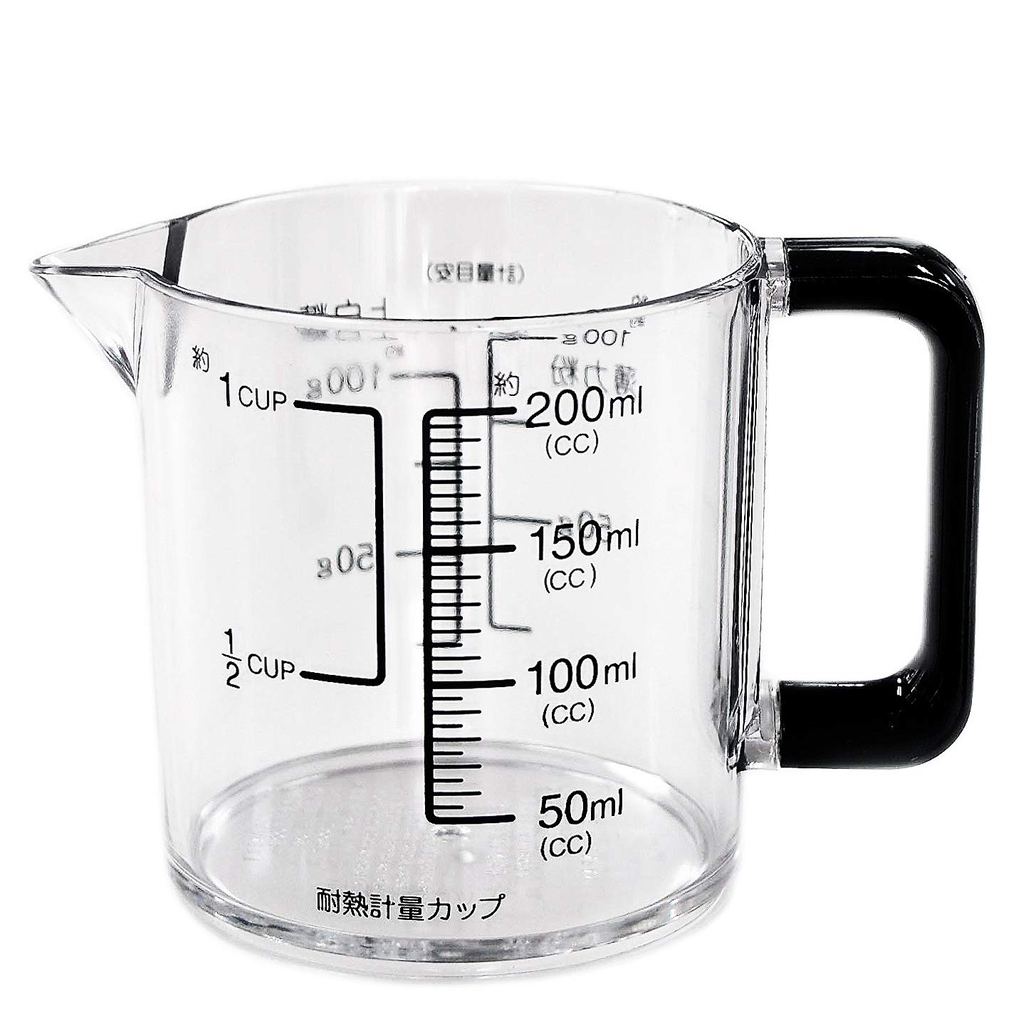 パール金属 日本製 耐熱 計量カップ食洗機対応 BLACKS C-8621 ブラック 200ml商品画像