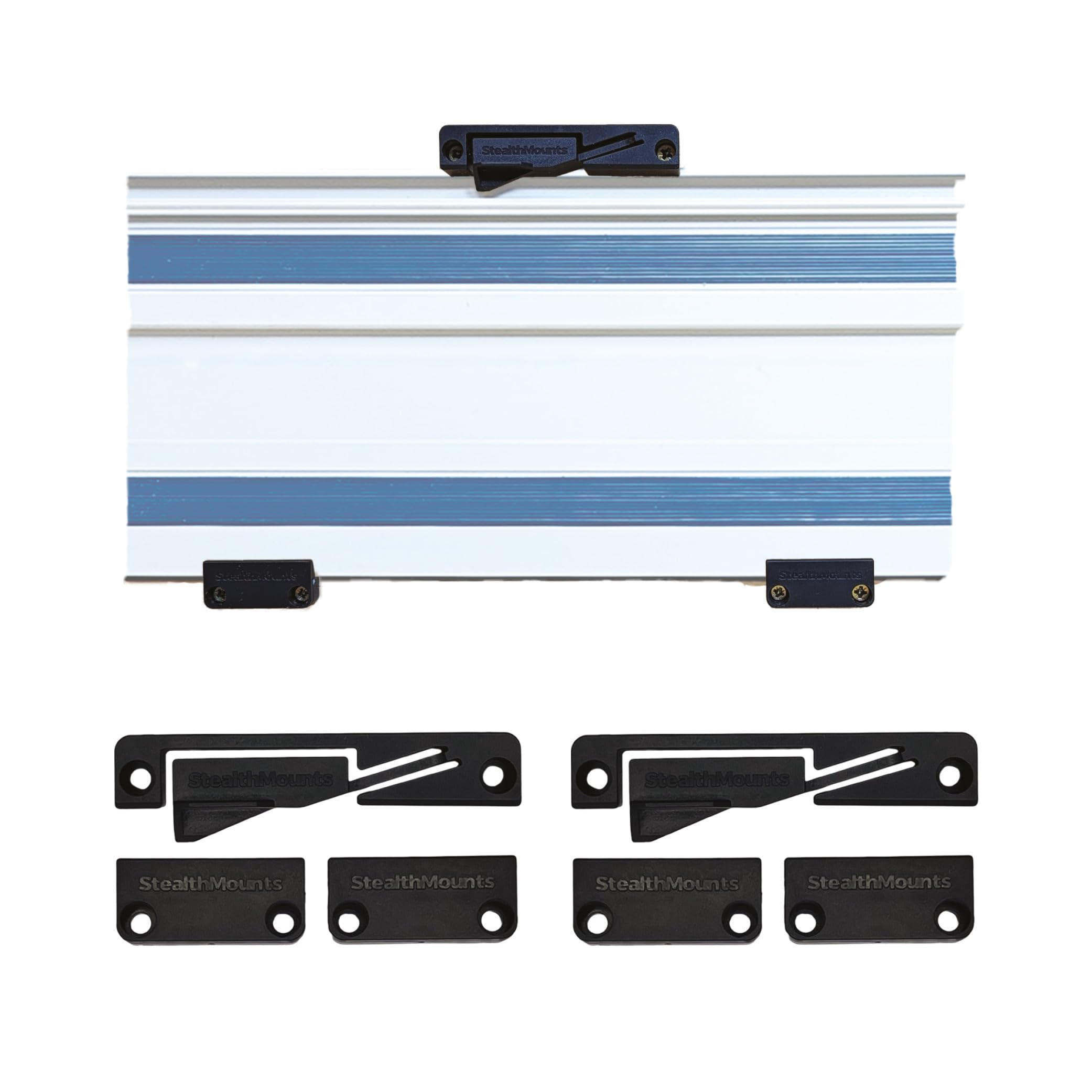 StealthMounts Track Mount - 2 Pack | Track Saw Guide Rail Mount | Track Rack | Track Saw Guide Mount | Track Saw Guide Rail Holder | Track Saw Storage | Track Saw Guide Organizer | Made in The UK