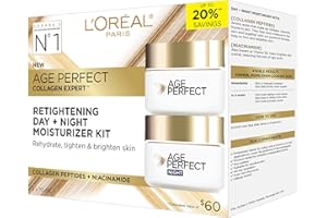 L'Oréal Paris Day & Night Face Moisturizer Cream Skincare Kit (2-Piece), Age Perfect Collagen Expert, with Collagen Peptides 