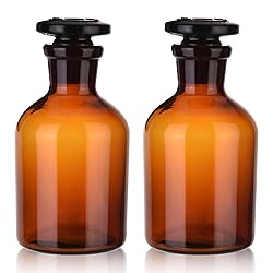 Kestun 2 Packs Glass Reagent Bottle,Narrow Mouth