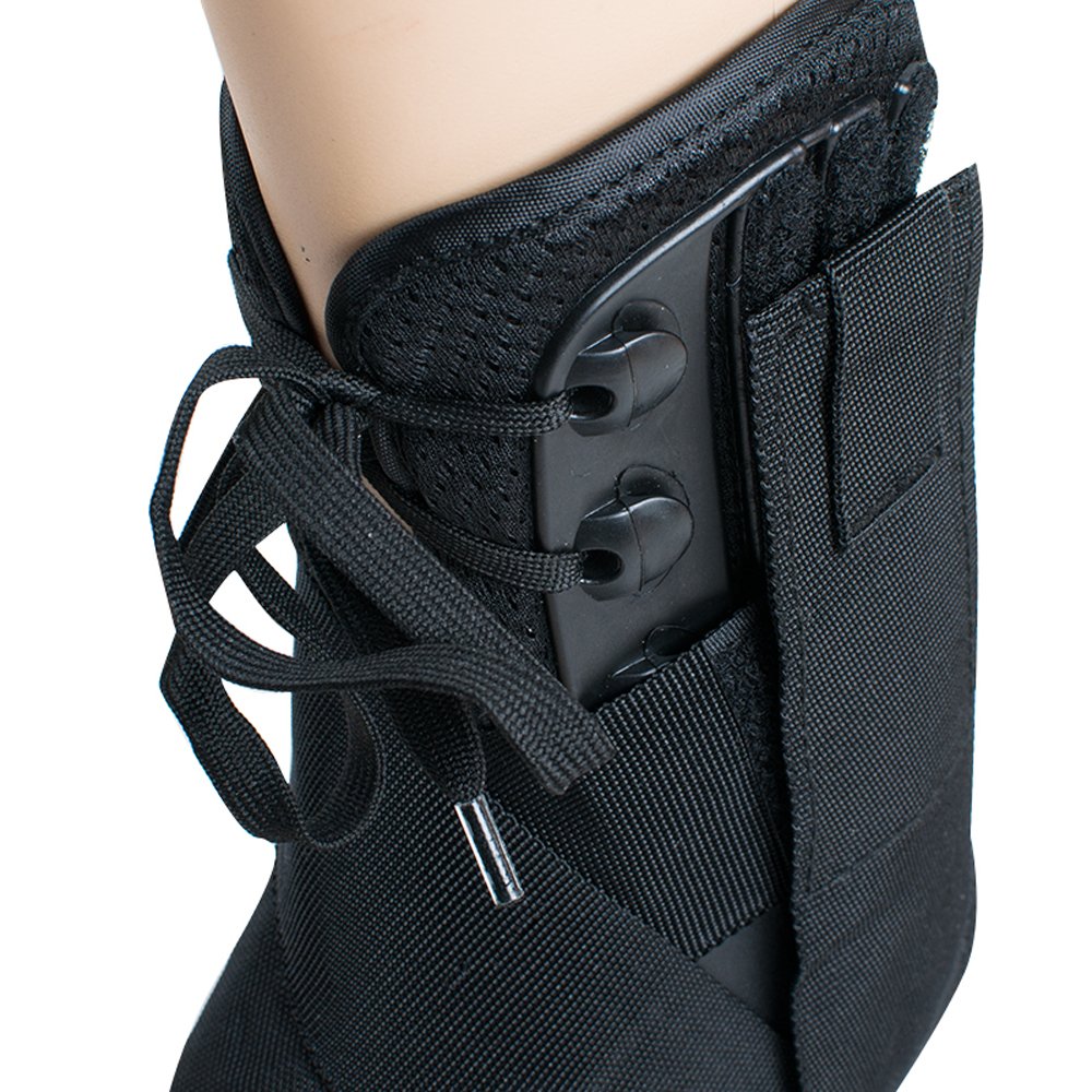 funwill Ankle Stabilizer Brace Support Guard Protector for Joint Pain, Athletic Injuries, Recovery, Sprains - with Adjustable Straps for Left or Right Foot (l)