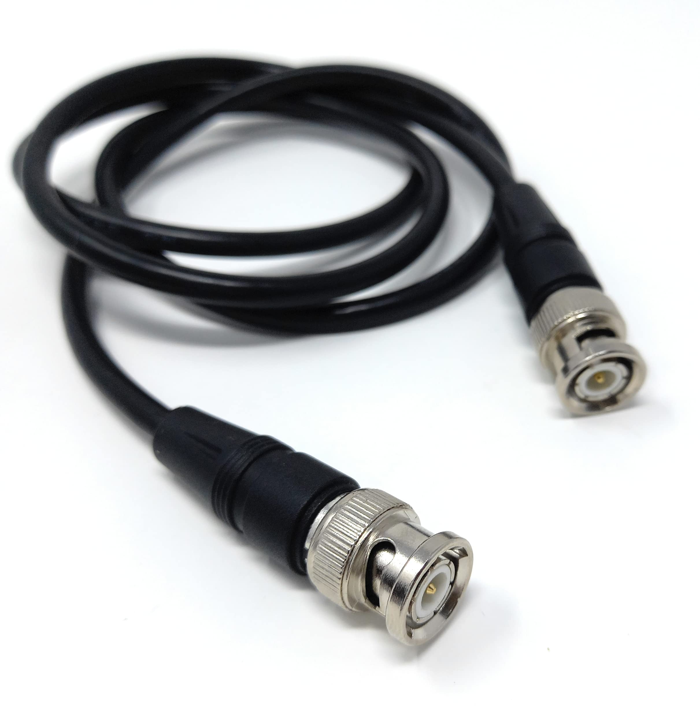DRUT 1m BNC Male to BNC Male Coax Lead 50 Ohm RG58/58U Coaxial Cable for Analogue and Serial Digital Interface Video Signals and CCTV Camera Equipment 3.3ft
