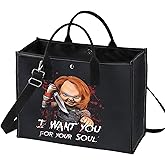 BWWKTOP Evil Doll Cosmetic Makeup Bag Murderous Toy Gifts I Want You For My Soul Zipper Travel Bags Killer Doll Merch (for My Soul BG)