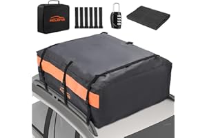 ACLONG Car Roof Bag 21 Cubic Feet Waterproof 840D Heavy Duty Rooftop Cargo Carrier Bag for All Cars with/Without Racks Includes Anti-Slip Mat Storage Bag Luggage Lock