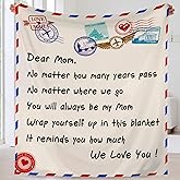 Gifts for Mom Birthday Mother's Day - to My Mom Blanket Gift from Daughter Son - Soft Flannel Throw Blanket Presents for Mother Christmas 50" x 60" I Love You Mom Letter Mothers Gift Blanket