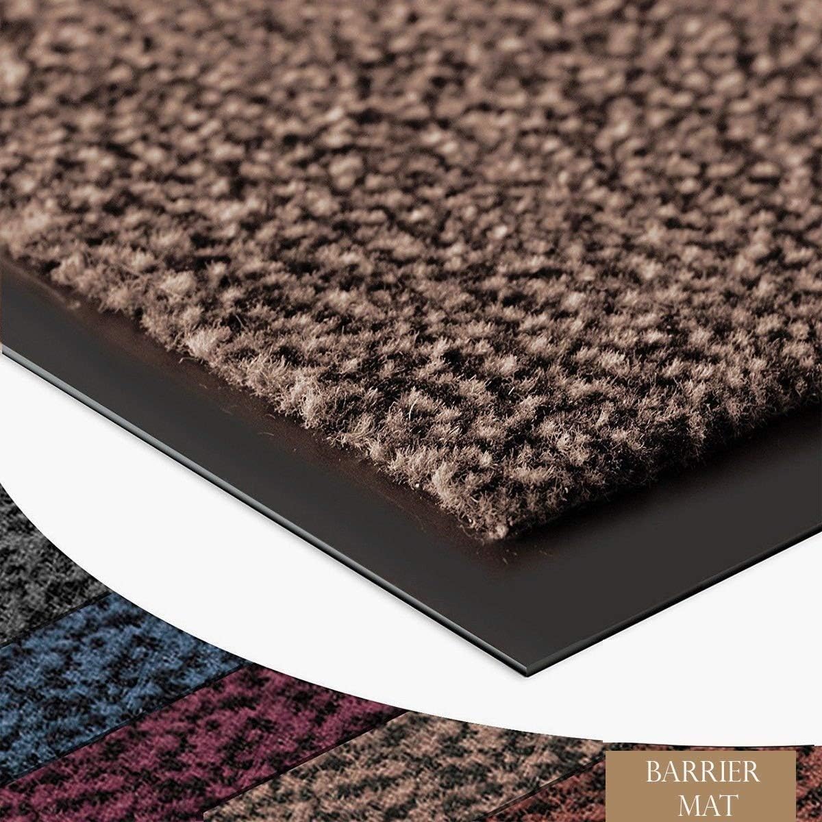 Sandal Stars Barrier Mats Heavy Quality Non Slip Hard Wearing Barrier Mat. PVC Edged Heavy Duty Kitchen Mat Rug (120 x 180 CM, Brown/Black)