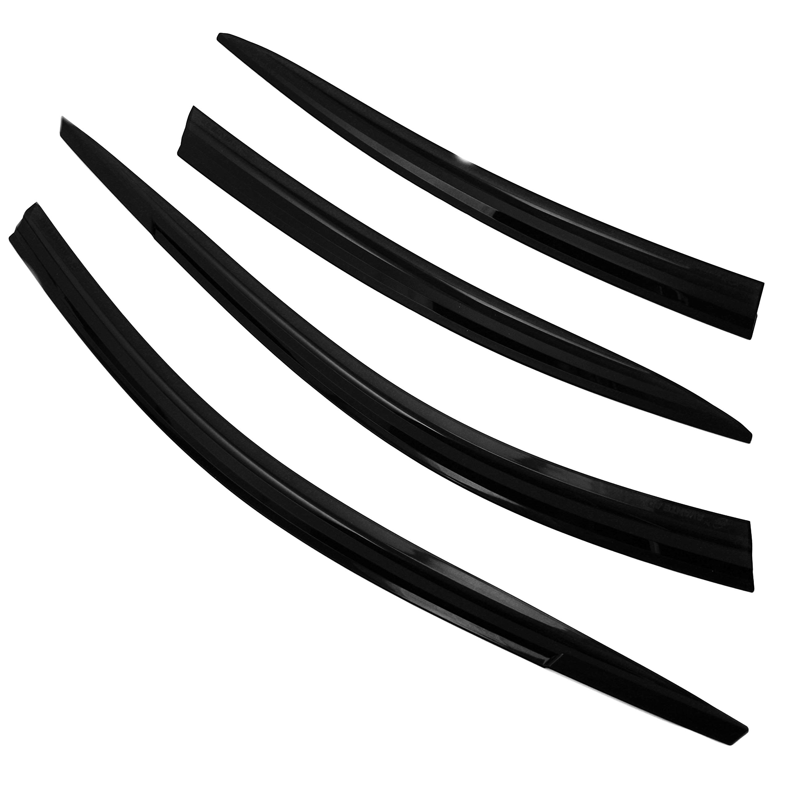 JSP Window Rain Guard | Compatible with Hyundai Elantra | 2017, 2018, 2019, 2020 | Outside Channel Vent Visor | Adhesive Mount Wind Deflector | 4-Piece | Stay Dry Driving SIMILAR TO LOT PHOTO