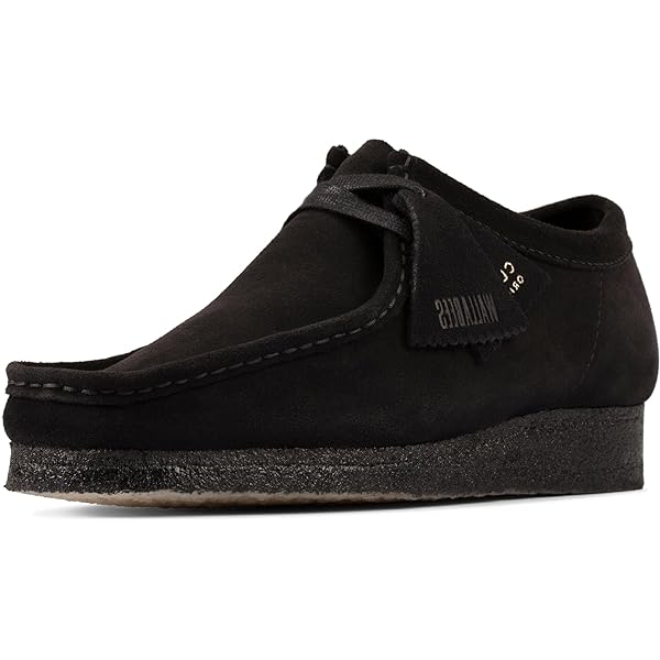 Amazon.com | Clarks Wallabee Cup Lo Black Suede Warmlined 8