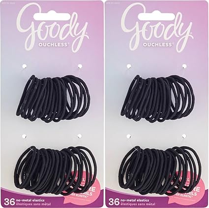 Amazon Com Goody Women S Ouchless Elastics Black 50 Count 2mm