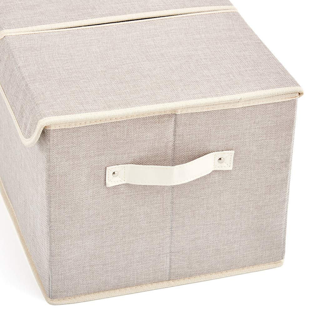 Toys Pink EZOWare Large Linen Fabric Foldable Storage Cubes Bin Box