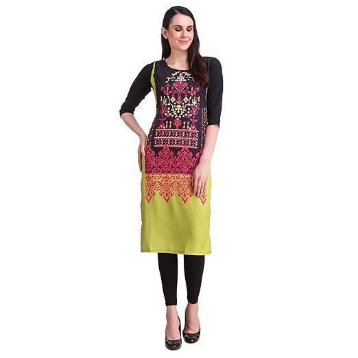 Women's Crepe Rayon Straight Kurta