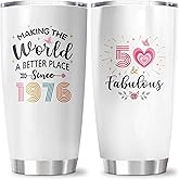 CVROY 50th Birthday Gifts for Women Tumbler 20OZ 1PC, 50 Birthday Decorations for Woman, 50th Birthday Gifts for Her, Happy 50 Year Old Birthday Gift, 50 Year Old Woman Present
