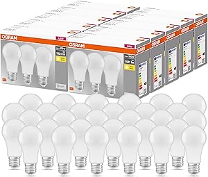 Osram LED Base Classic A, in Kolbenform mit E27-Sockel, Nicht Dimmbar, Ersetzt 100 Watt, Matt, Warmweiß - 2700 Kelvin, 10 x 3er-Pack