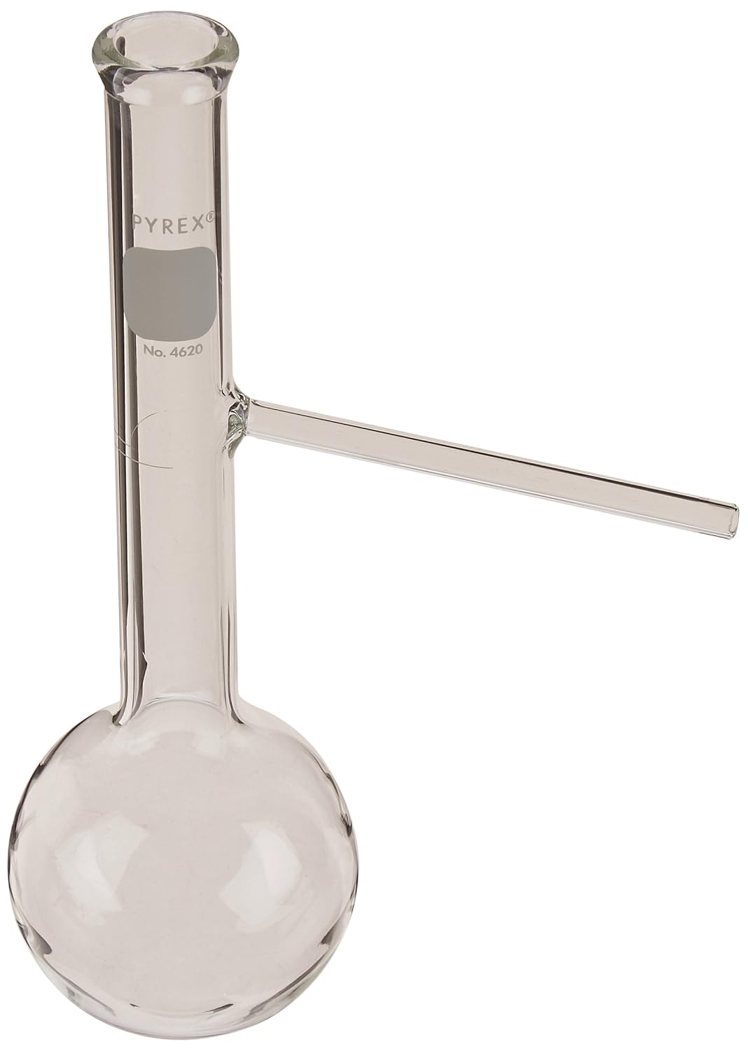 Corning Pyrex Borosilicate Glass Round Bottom Distilling Flask with