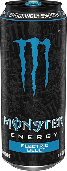 MONSTER ENERGY ELECTRIC BLUE, ENERGY DRINK, 16 OUNCE (PACK OF 15)