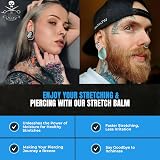 The Beard and The Wonderful Ear Stretching Balm 30ml Jojoba Tea Tree Natural view 5