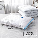 AMZJIMTOP Vacuum Storage Bags 6 Pack 100x80cm Extra Large Reusable view 2