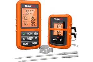 ThermoPro TP20 Wireless Meat Thermometer 500FT Digital Cooking Food BBQ Thermometer with 2 Temperature Probe for Oven Smoker 
