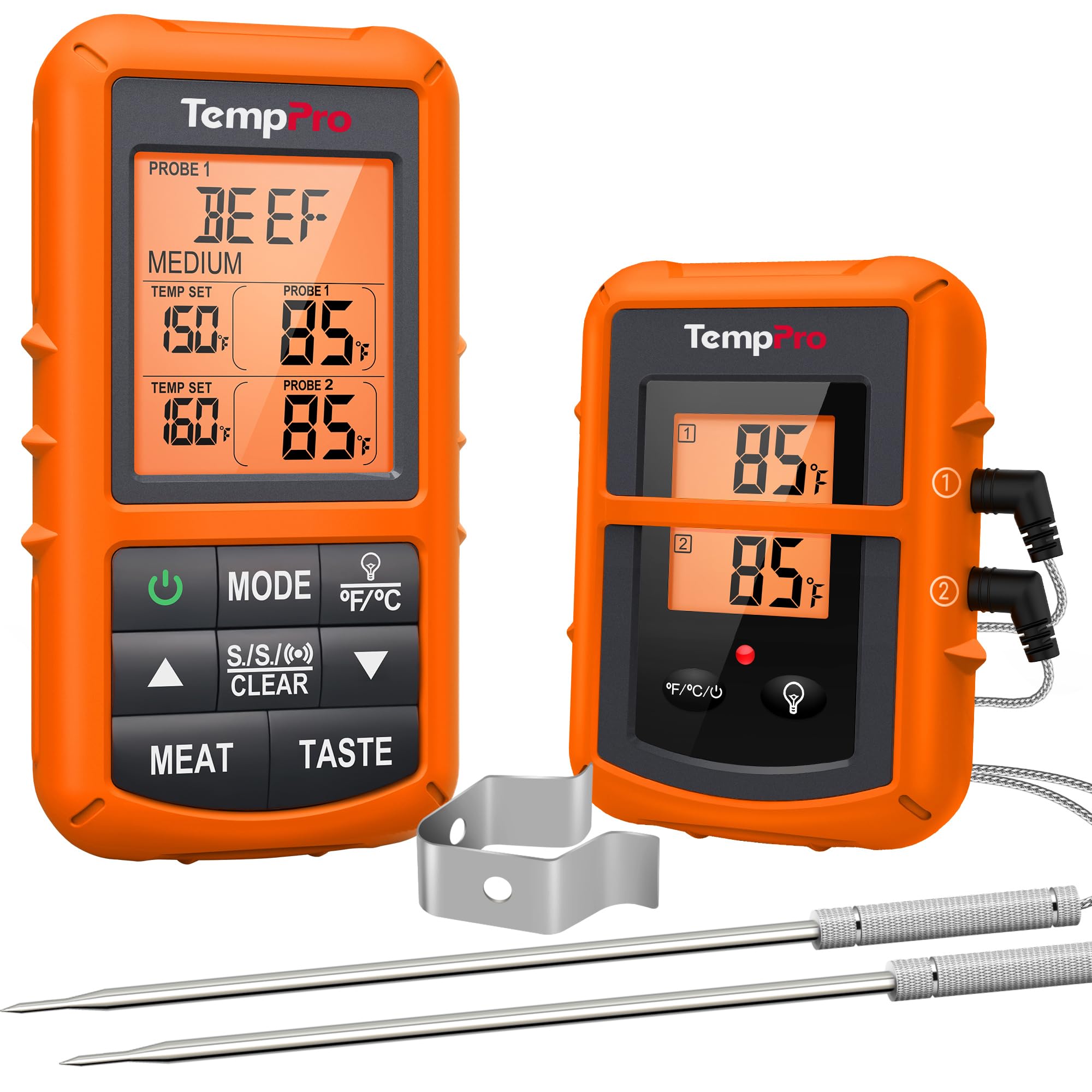 ThermoPro TP20 Wireless Remote Digital Meat Thermometer for Smoker Grill Oven BBQ Home Brewing Wine Thermometer with Dual Probes, Monitor Temperature From 500 Feet Away, Batteries Included
