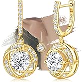 Sterling Silver Dangle Hoop Earrings Charms Hypoallergenic Fashion Jewelry Dainty Birthday Gift