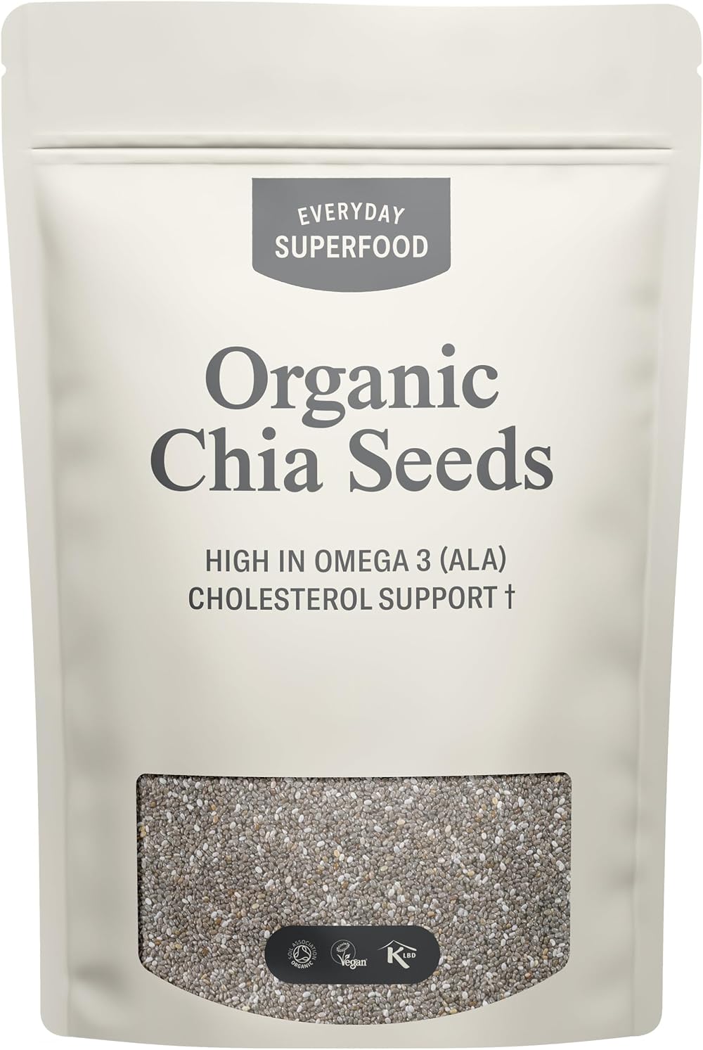 Everyday Superfood Organic Chia Seeds 190g – Lab-Tested Pesticides & Heavy