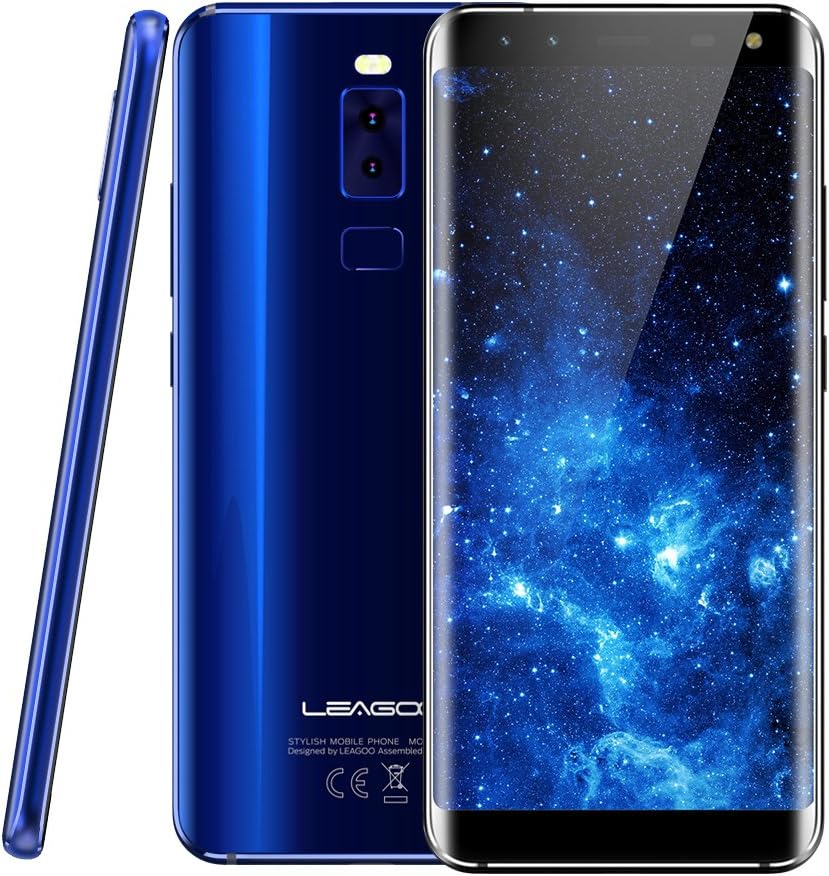 LEAGOO S8 Pro 5.99'' Full Screen Android 7.0 MTK6757 Octa Core Smartphone 6GB RAM 64GB Dual Back Cameras Fingerprint 4G Phones (Blue)