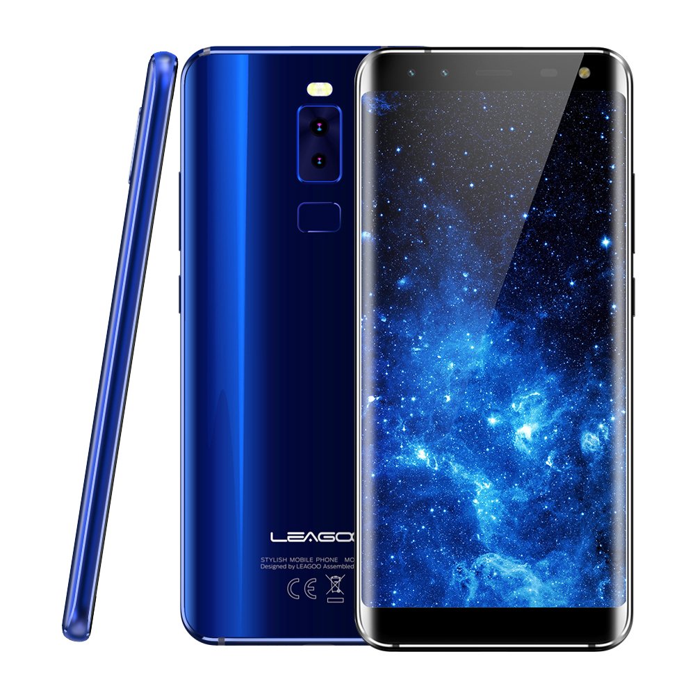 LEAGOO S8 Pro 5.99'' Full Screen Android 7.0 MTK6757 Octa Core Smartphone 6GB RAM 64GB Dual Back Cameras Fingerprint 4G Phones (Blue)