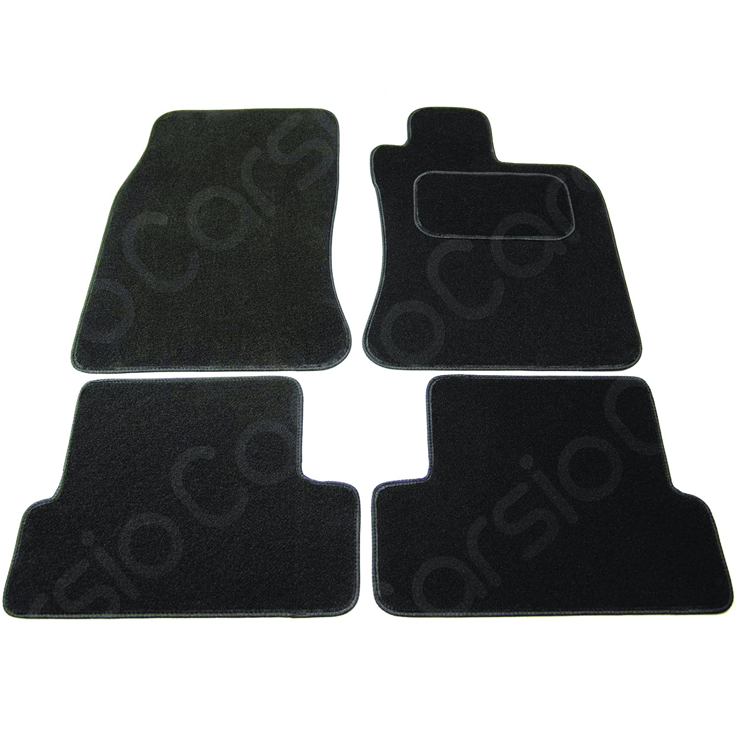 Carsio Carpet Car Mats For Mini R50/53 (Hatch) 2001 to 2006 4 Piece Set Tailored Fit Floor Mat Complete Accessory Black Custom Fitted - All Weather, Anti-Slip Backing & Black Trim
