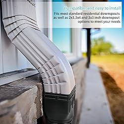 TAEYONK Black 2 Pack Gutter Downspout