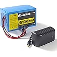 24V 10Ah Lithium Battery with 29.4V 1A Charger, 24V Rechargeable Battery for Kids Ride On Cars