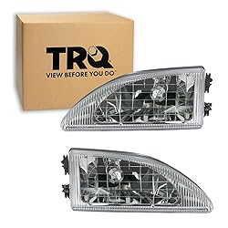 TRQ 2 Piece Headlight Assembly Set Halogen Driver