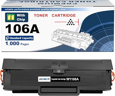 ASEKER 106A W1106A Toner Cartridge Black for HP Laser 107 135 137 Printers 1000