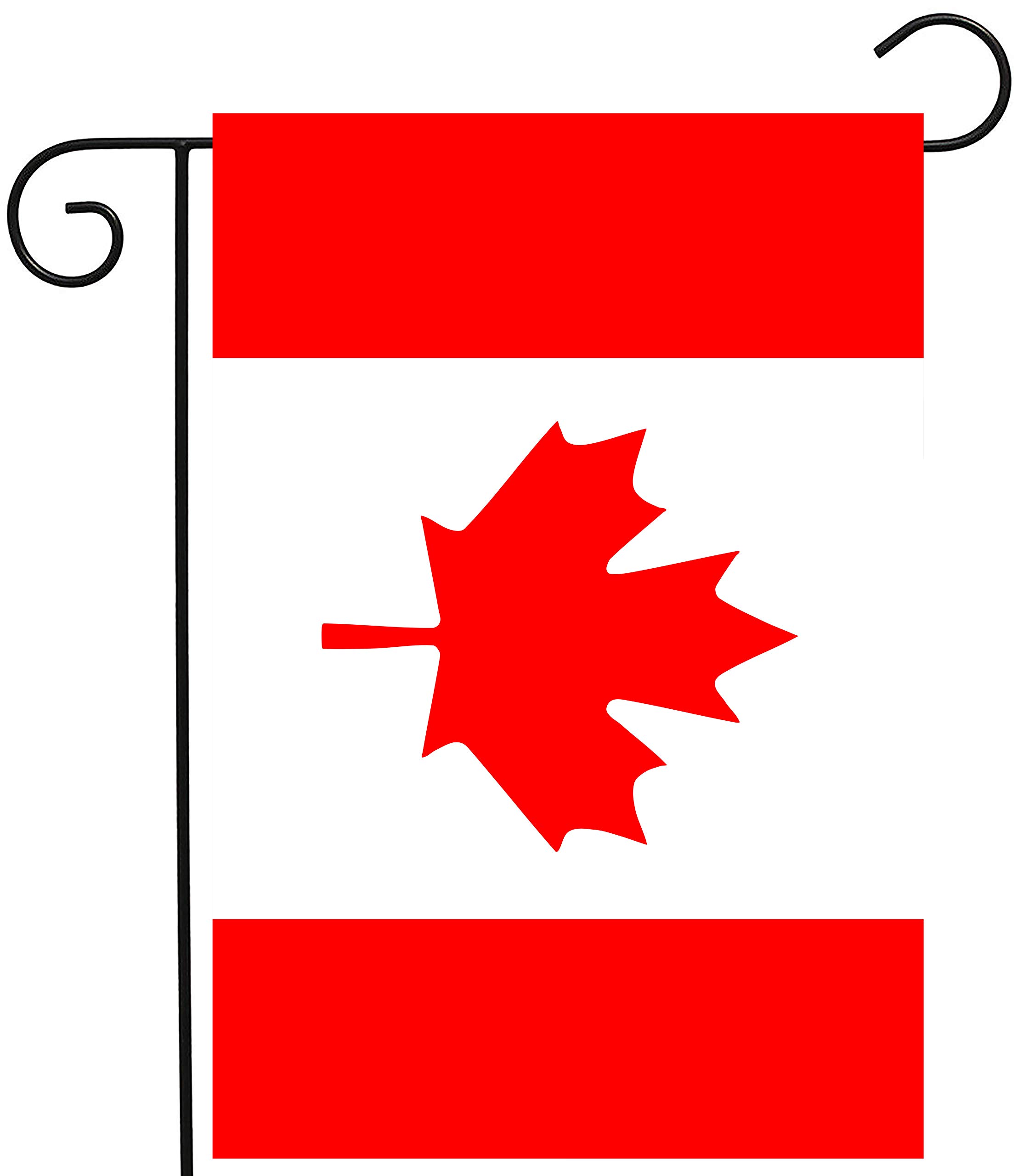 ShineSnow Canada Canadian Maple Leaf National Flag Garden Yard Flag 12"x 18" Double Sided, Polyester Welcome House Flag Banners Patio Lawn Outdoor Home Decor