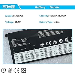 OUWEE L17C6P71 Laptop Battery Compatible with