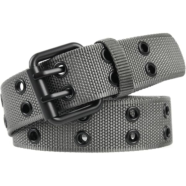 【新品】W double nylon belt ovy Sportmusies Men's Nylon Military Tactical Belt Double Pin
