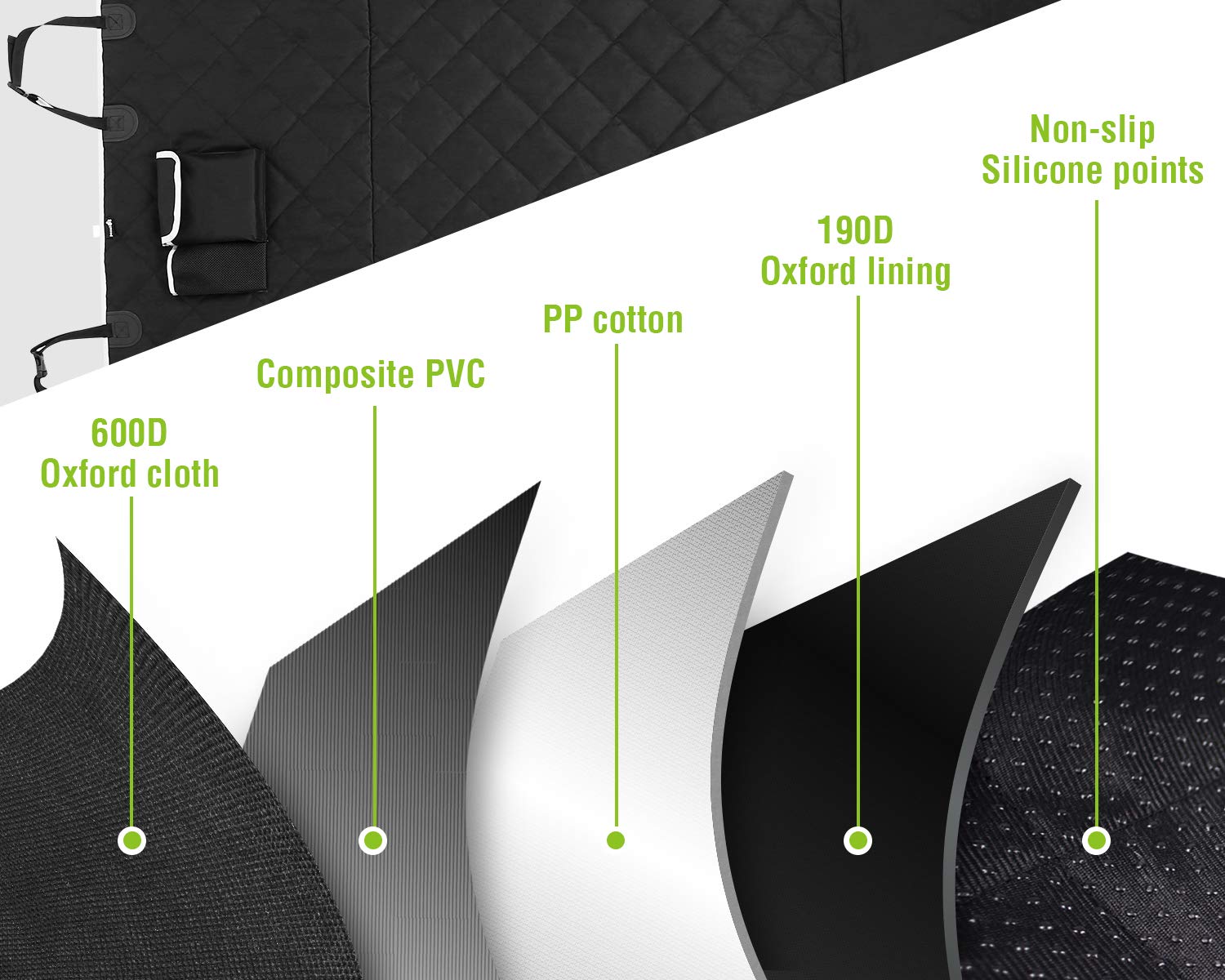 Pecute Car Boot Cover for Dogs, Boot Liner Protector - Waterproof, Washable, Dirt Resistant, Protective Blanket for Cargo Liner, Trunk Travel Blanket for Cars, SUVs, Trucks