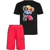 adidas baby-boys Two-Piece Essential Cotton World Cup Graphic Tee & Short Set