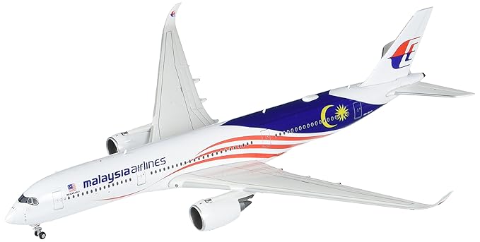 GeminiJets Malaysia Airlines A350-900 9M-Mac Negaraku Livery 1:400 Scale Die Cast Airplane Model