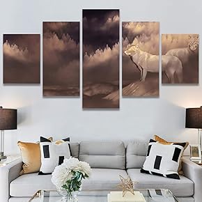 SIGNWIN 5 Panel Canvas Wall Art Modern Art...