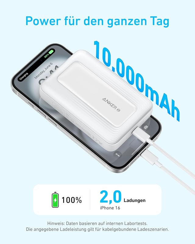 Zolo 10000mAh kompakte magnetische Powerbank 30W Schnellladen