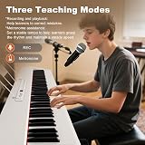 MUSTAR Digital Piano 88 Keys Semi-Weighted with Stand White 800 Tones 80 Demo view 2
