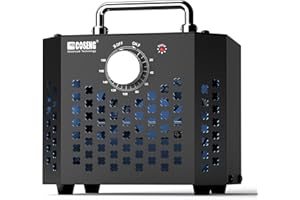COSENG Ozone Generator, Ozone Machine Odor Removal for 10s Delay Start, Ozone Generator for Car, Home, Pets, Basement, and Smoke, Ozone Odor Eliminator -Black